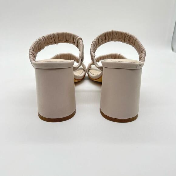 Journee Collection Sandals Womens 8.5 Off‎ White Vidda Leather MSRP $149 NEW - Picture 5 of 14